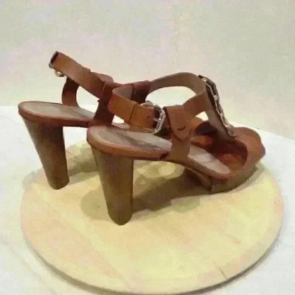Lottusse Leather heeled sandals, Size: 9/9.5 "Smithson" Made/Spain, Leather sole - Picture 3 of 5